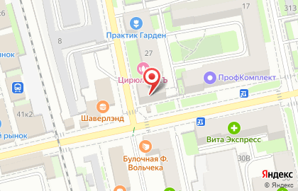 Фирменный магазин Великолукский мясокомбинат на Скобелевском проспекте на карте