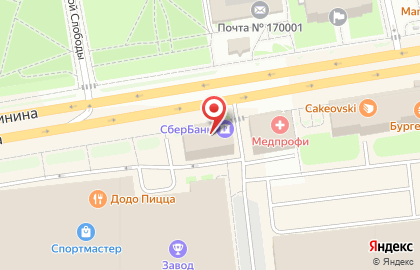 Тверской филиал Банкомат, Среднерусский банк Сбербанка России на проспекте Калинина, 19 на карте