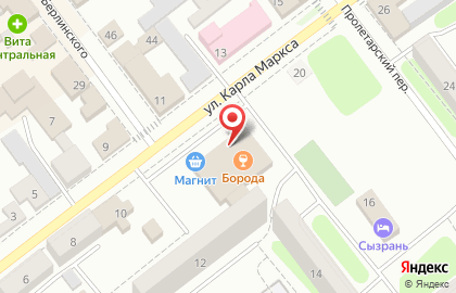 Супермаркет товаров для праздника Затея на улице Карла Маркса на карте