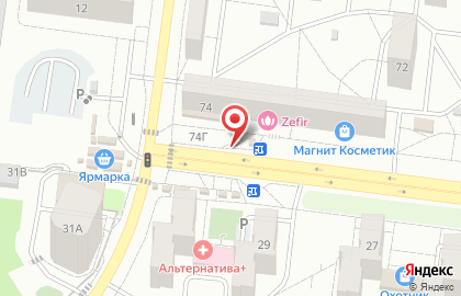 Киоск по продаже фруктов и овощей, Советский район на Южно-Моравской улице на карте