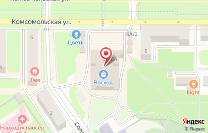 Легкий шаг в Новомосковске на карте