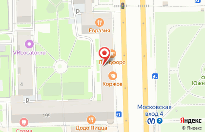 Студия натяжных потолков Палитра на Московском проспекте на карте