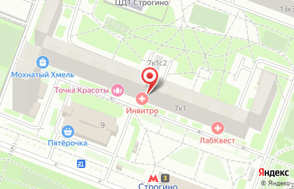 Магазин СушиСет на Строгинском бульваре на карте