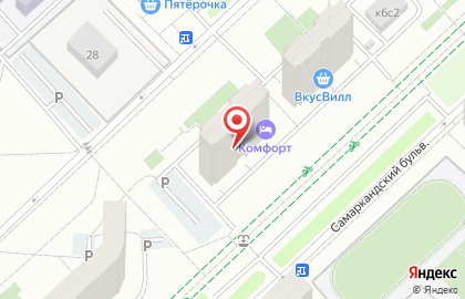 Гастроном на Самаркандском бульваре на карте