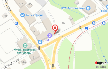 Парикмахерская Престиж в Мотовилихинском районе на карте
