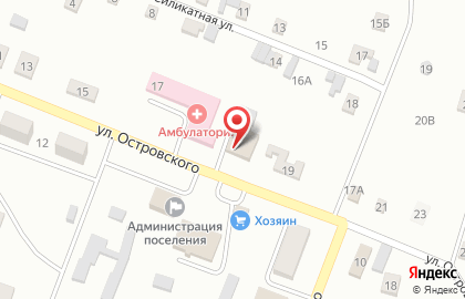 Продуктовый магазин У дома на улице Островского на карте
