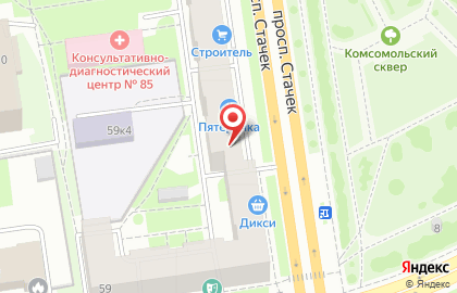 Северо-западный Банк Сбербанка России на проспекте Стачек на карте