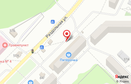 Киоск по продаже печатной продукции на Раздольной улице на карте