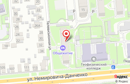 Общежитие в Новосибирске на карте