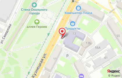Киоск по продаже печатной продукции Псков-Печать на Кузнецкой улице на карте