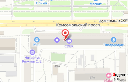 Компания по организации техосмотра и страхования Авто-Эксперт на Комсомольском проспекте на карте