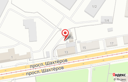 Строитель на проспекте Шахтёров на карте