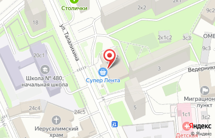 Супермаркет Billa в Москве на карте