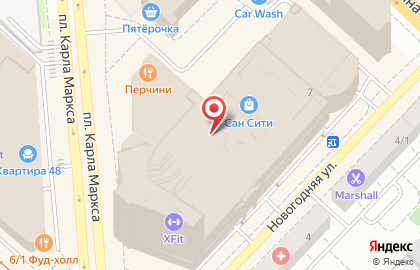 Фитнес-клуб X-Fit Сан Сити на Площади Карла Маркса на карте