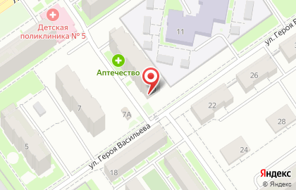 Супермаркет Магнит в Автозаводском районе на карте