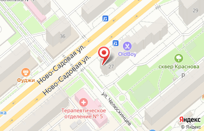Магазин Горпродукт №1 на Ново-Садовой улице на карте