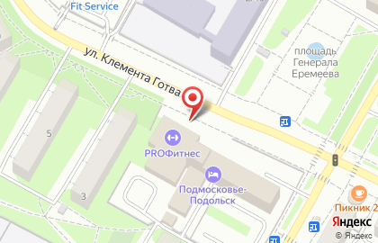Развлекательный комплекс Подмосковье на улице Клемента Готвальда на карте