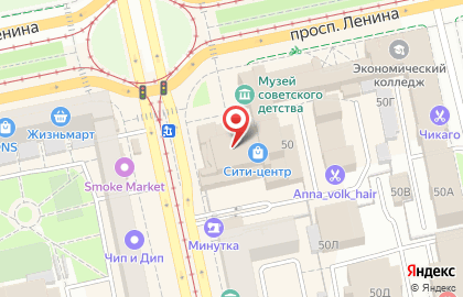 Магазин Экзотический трикотаж в Октябрьском районе на карте