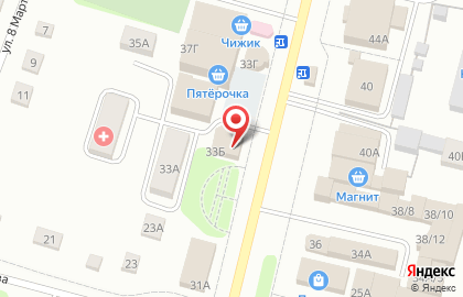 Аптека от Склада на улице Ленина, 33б в Барде на карте