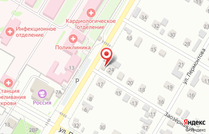 Продуктовый магазин У Петровича на Заозёрной улице на карте