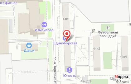 Автошкола Юность на метро Щёлковская на карте