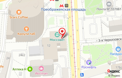 Алло Газель на Преображенской площади на карте