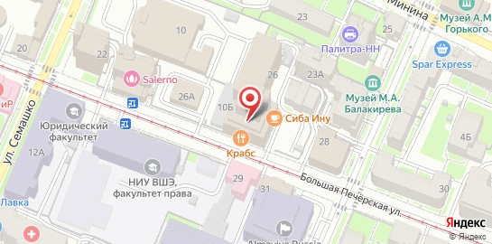 Студия эпиляции и коррекции фигуры Бархат на Горьковской на карте