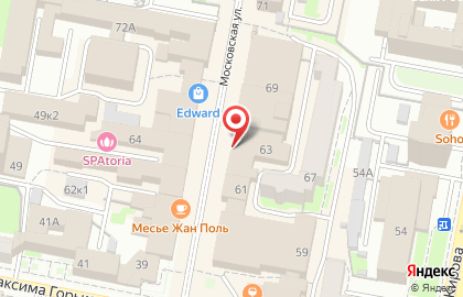 Буква на Московской улице на карте