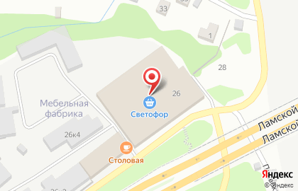 Магазин низких цен Светофор на Мебельной улице на карте