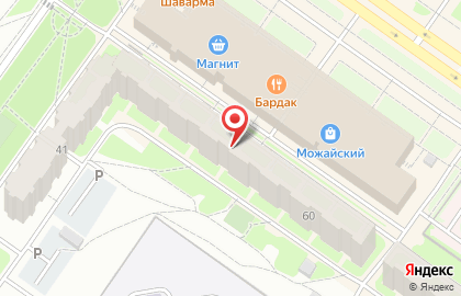 Ремонтная мастерская на улице Можайского на карте