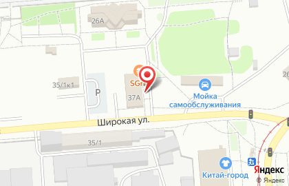 Киоск по продаже хлебобулочных изделий на улице Широкая на карте