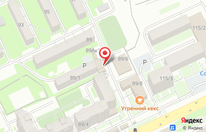 Октябрьский район Киоск по продаже фруктов и овощей в Октябрьском районе на карте