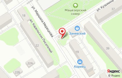 Киоск по продаже фруктов и овощей в Петрозаводске на карте