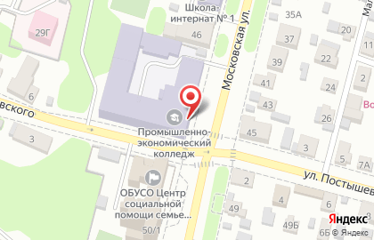 Ивановский Промышленно-Экономический Колледж на Московской улице на карте