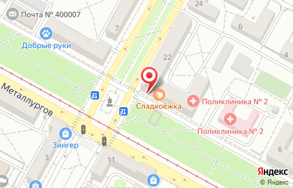 Кафе-кондитерская СладкоЁжка в Краснооктябрьском районе на карте