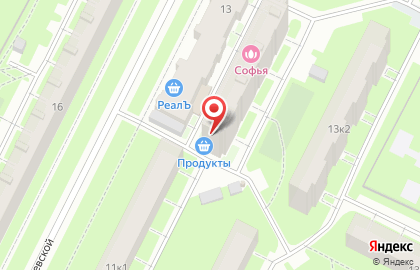 Мини-маркет Мини-маркет на улице Софьи Ковалевской на карте
