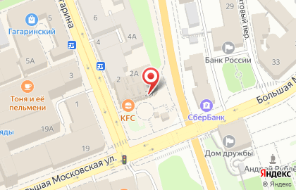 Ресторан Макдоналдс на улице Гагарина на карте