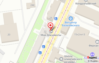 Многофункциональный центр предоставления государственных услуг Мои документы в Санкт-Петербурге на карте