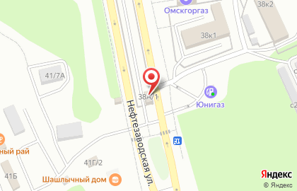 Автостоянка в Омске на карте