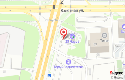 Автомойка 25 часов на Взлётной улице на карте