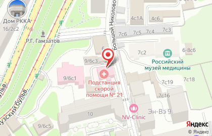 Станция скорой и неотложной медицинской помощи им. А.С. Пучкова на метро Чкаловская на карте