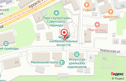 Нижнетагильский музей изобразительных искусств в Екатеринбурге на карте