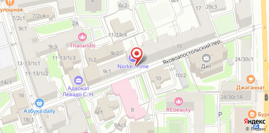 Премиальная клиника эпиляции Epilate-Me в Яковоапостольском переулке на карте