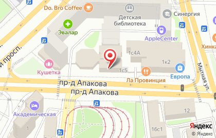 Линия График ЗАО на Октябрьской на карте