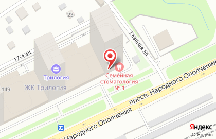 Отделение службы доставки Boxberry на проспекте Народного Ополчения на карте
