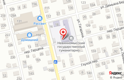 Невинномысский государственный гуманитарно-технический институт на улице Гагарина на карте