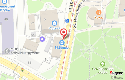 М.видео на Преображенской площади (ул Измайловский Вал) на карте
