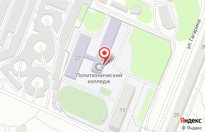 Курский государственный политехнический колледж на улице Гагарина на карте