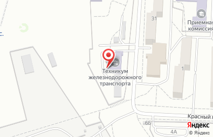 Омский техникум железнодорожного транспорта на улице Академика Павлова на карте