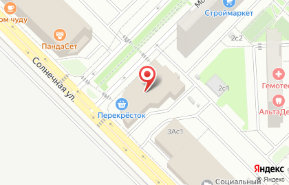 Перекресток в Московском на карте